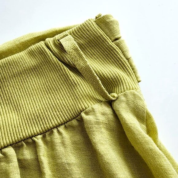 Femme Fatale green 100% linen skirt - Picture 8 of 16